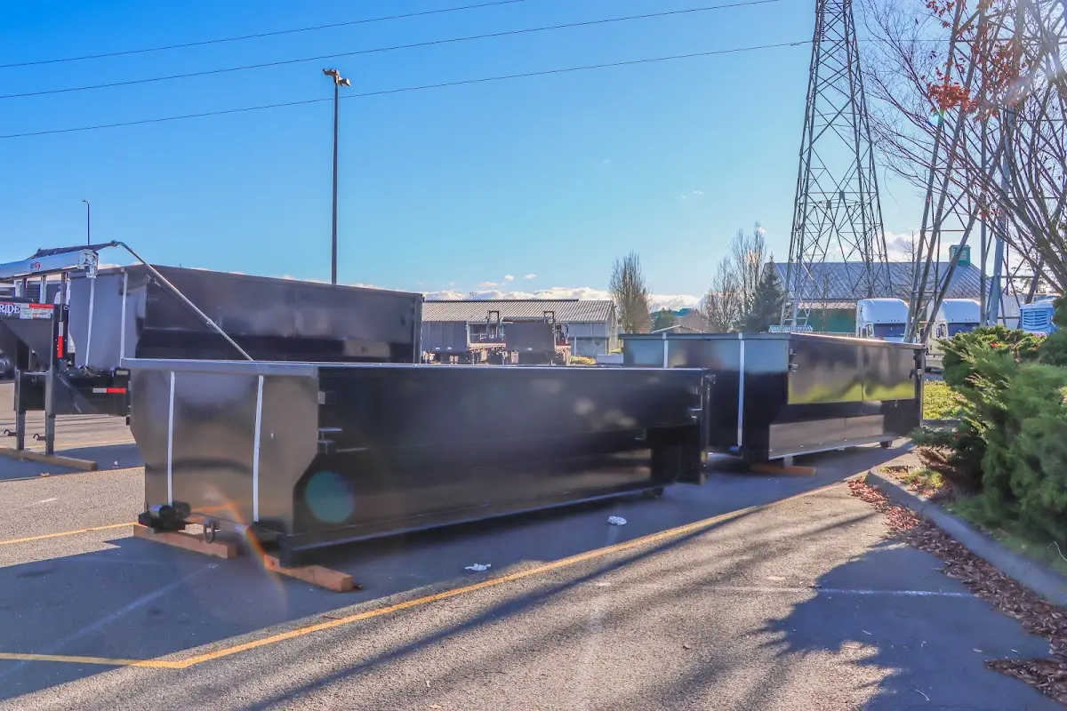 Roll-off dumpster ready for waste disposal at job site for Construction Dumpster Rental in Chadron